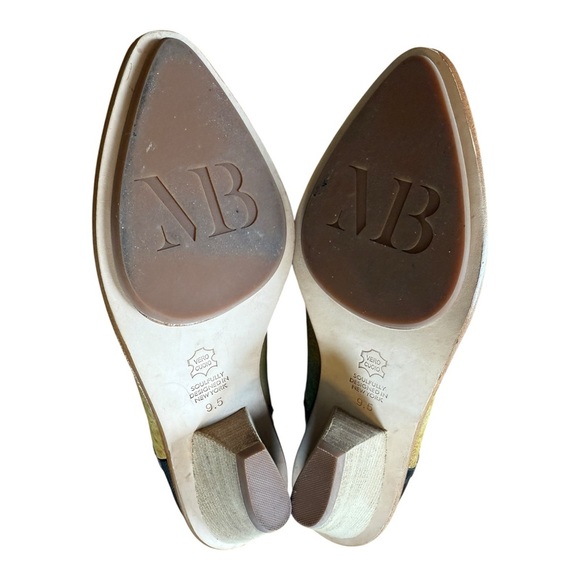 Anthropologie Matt Bernson Marlow  Distressed Leather Heeled Booties Size 9.5 - Picture 10 of 11